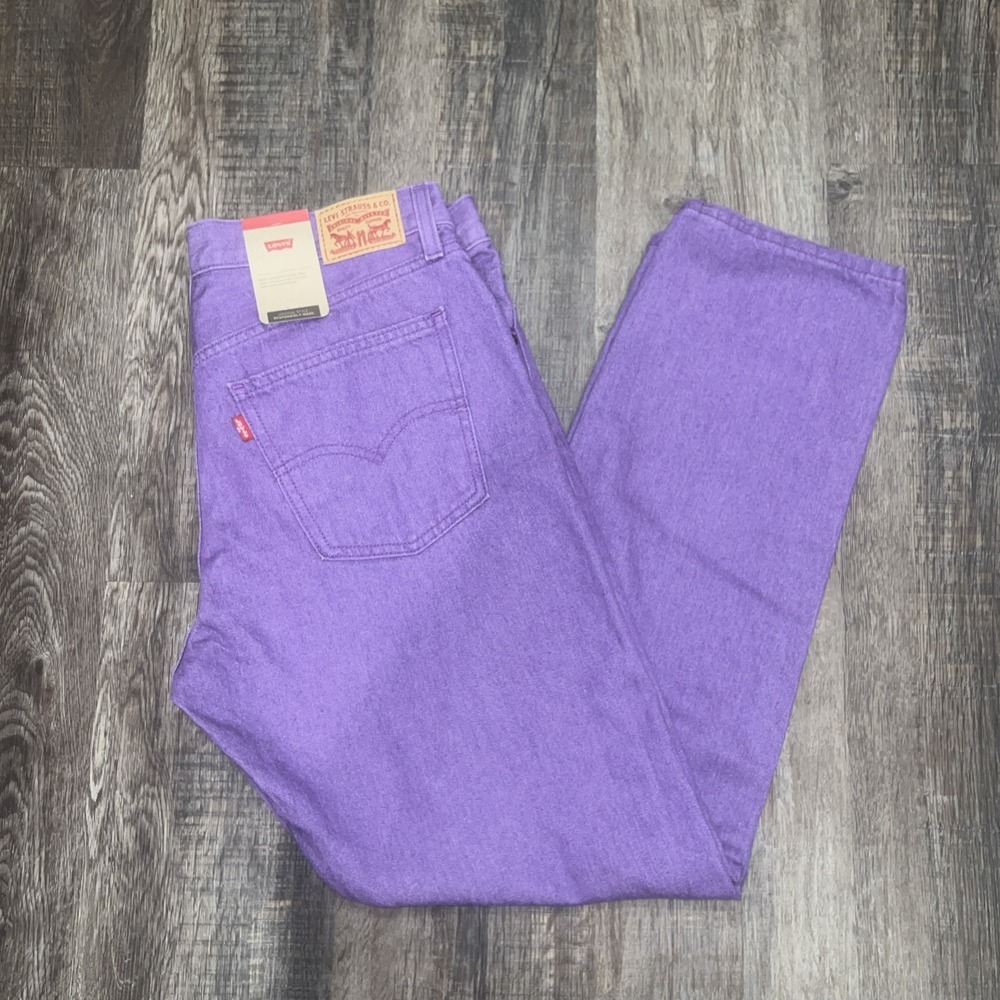 NEW Levis Middy Straight Jeans Womens 31x30 Purple Denim Jeans Pants
